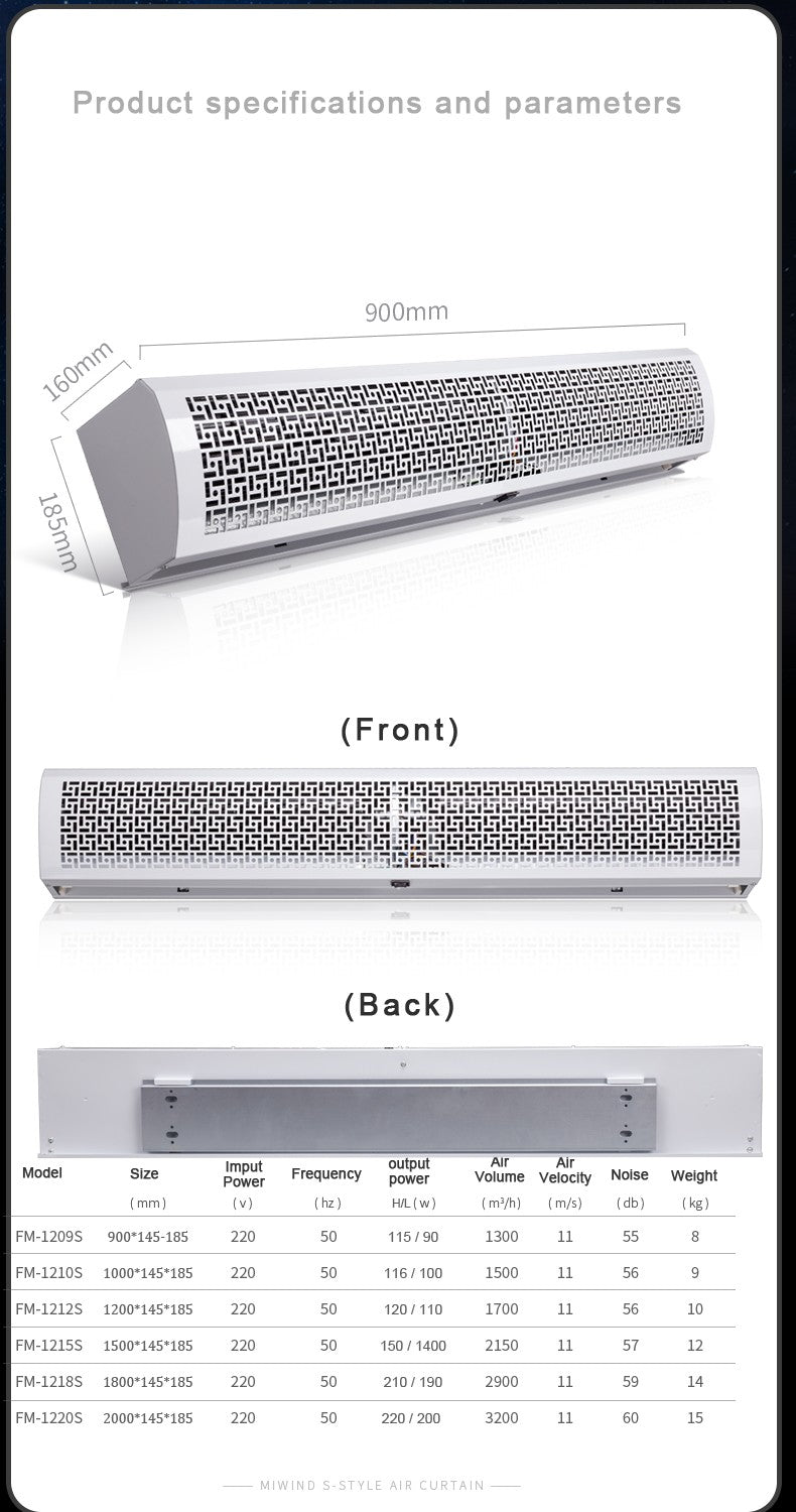 Cross-Flow Air Curtain S-Series